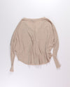 Tan Out From Under Waffle Knit Top, S