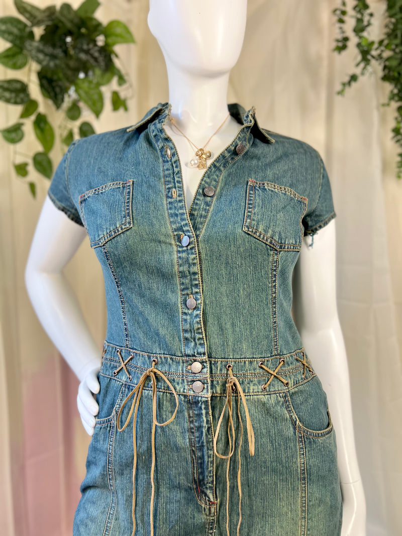 y2k Faded Glory Denim Dress, 14