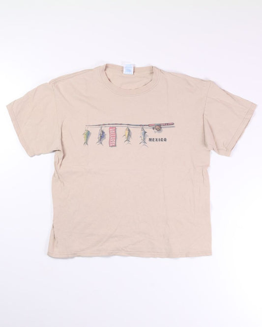 Tan M&O T-shirt, L