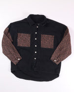 Black/Cheetah  Shacket, M