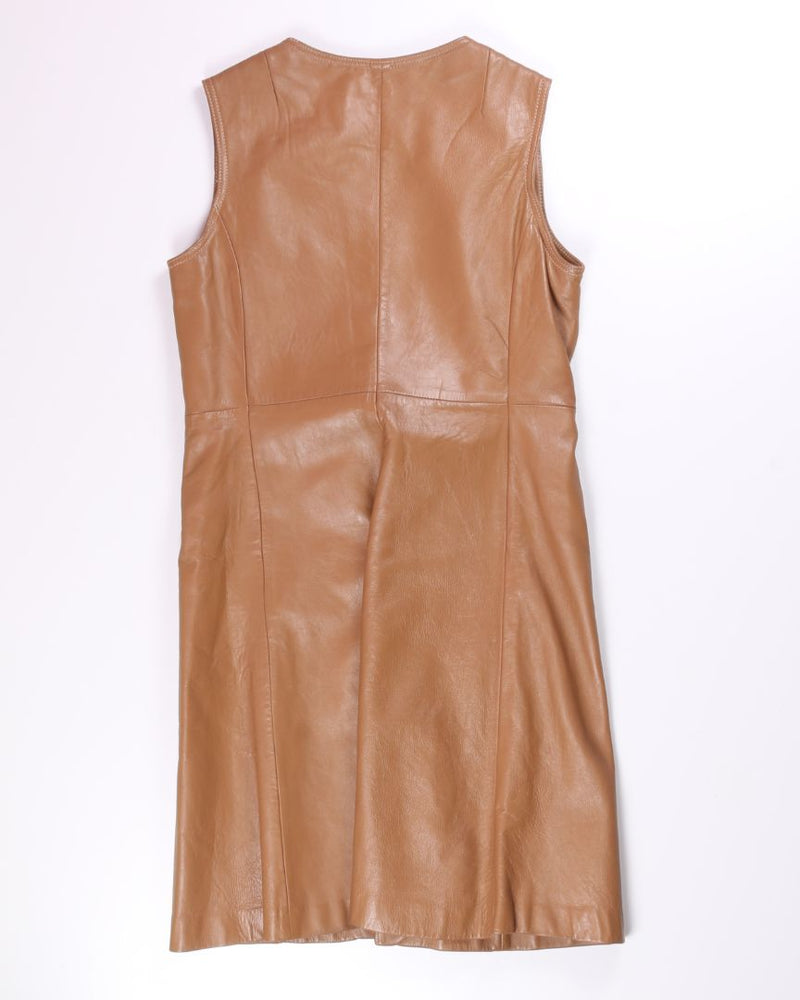 Tan Gantos Leather Vest, M