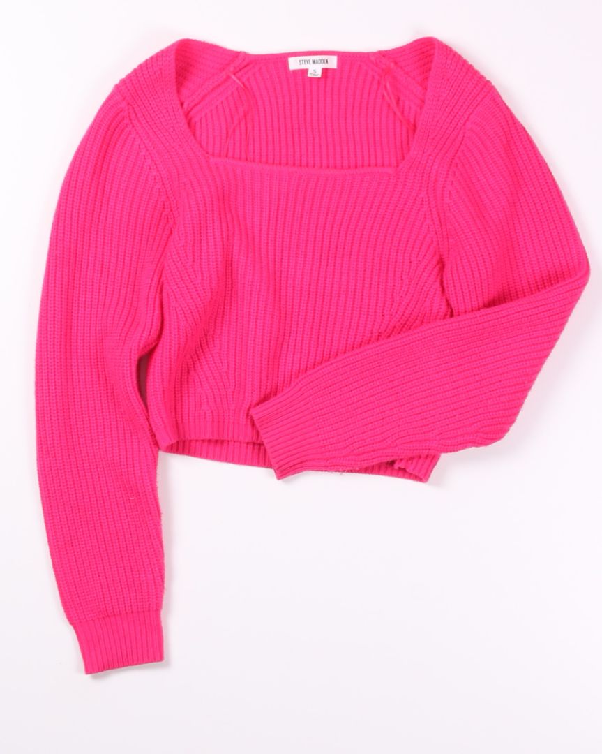 Pink Future Collective Cropped Sweater, S