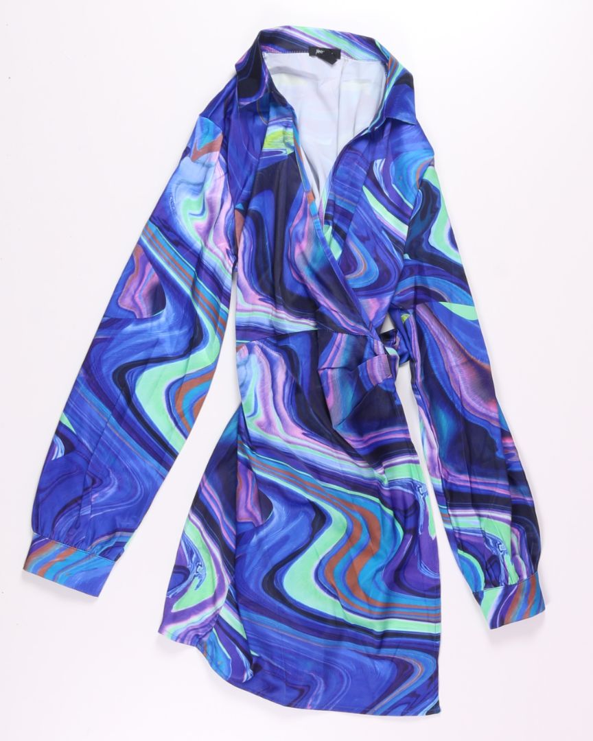 Purple Nasty Gal Wrap Dress, 4