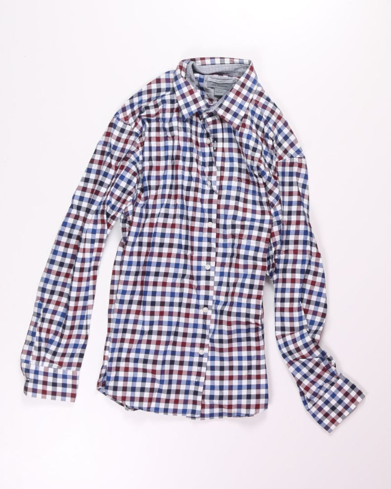 Blue/Red Johnston & Murphy Button Down, L