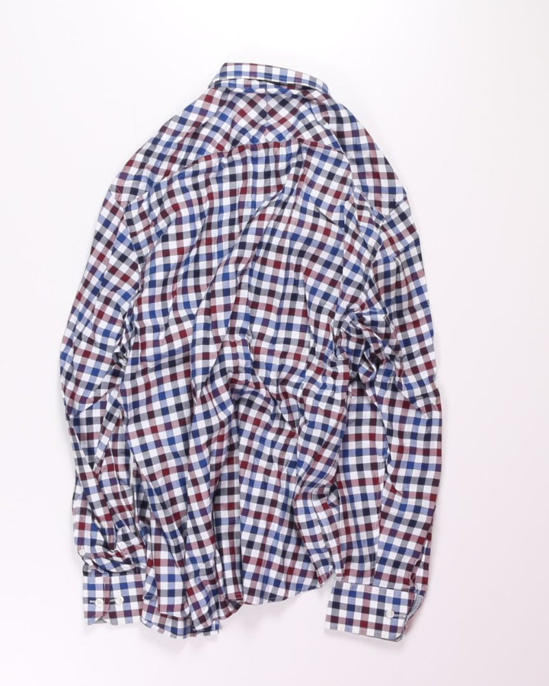 Blue/Red Johnston & Murphy Button Down, L