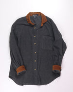 Gray Nautica Fleece Button Down, L