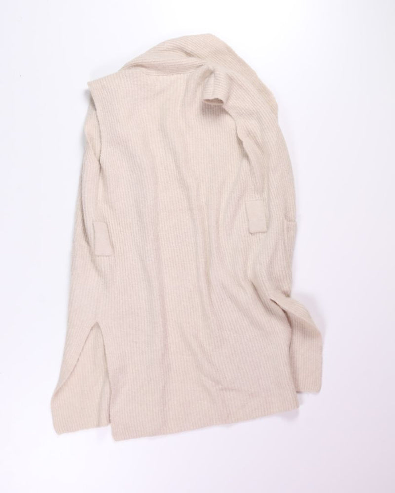 Cream Loft Cardigan Vest, XS