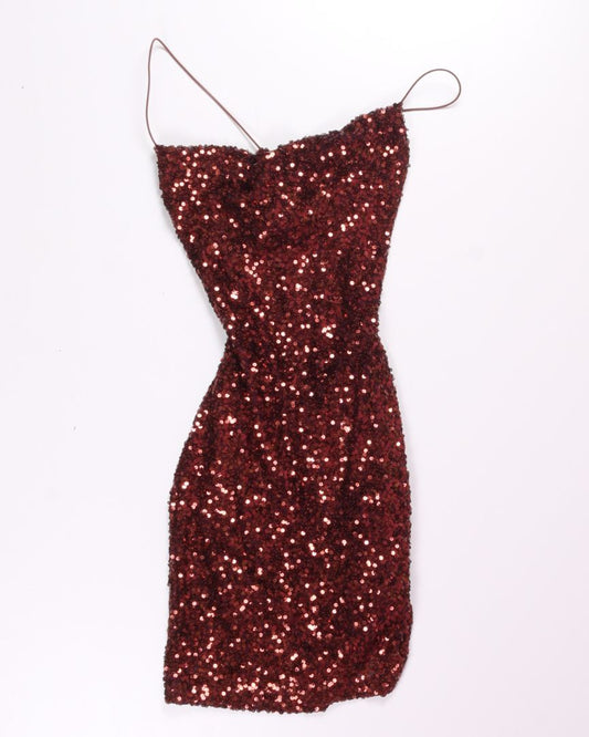 Red Windsor Rhinestone Mini Dress, M