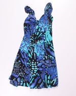 Blue Patterned Pretty Woman Mini Dress, M