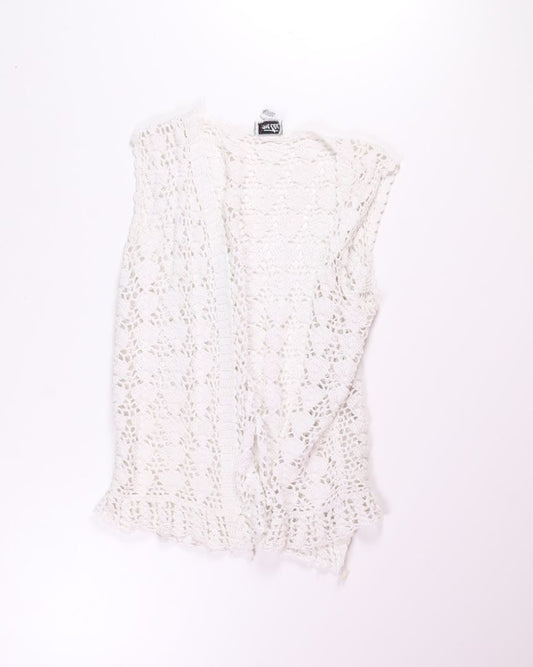 White Zontee Crochet Blouse, O/S