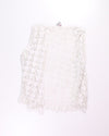 White Zontee Crochet Blouse, O/S