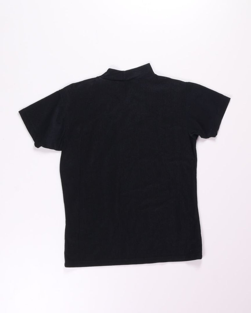 Black Limited Mockneck Tee, L