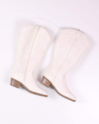 White Torrid Cowboy Boots, 8