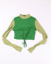 Green Shein Cropped Long Sleeve, XS