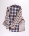 Blue/Tan Grace + Karma Flannel, XL