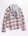 Yellow Pacsun Flannel Hoodie, S