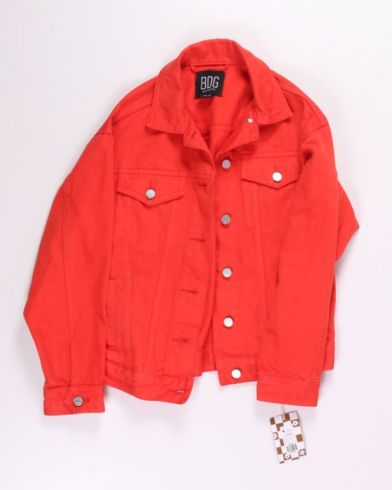 Red BDG Denim Jacket, XS