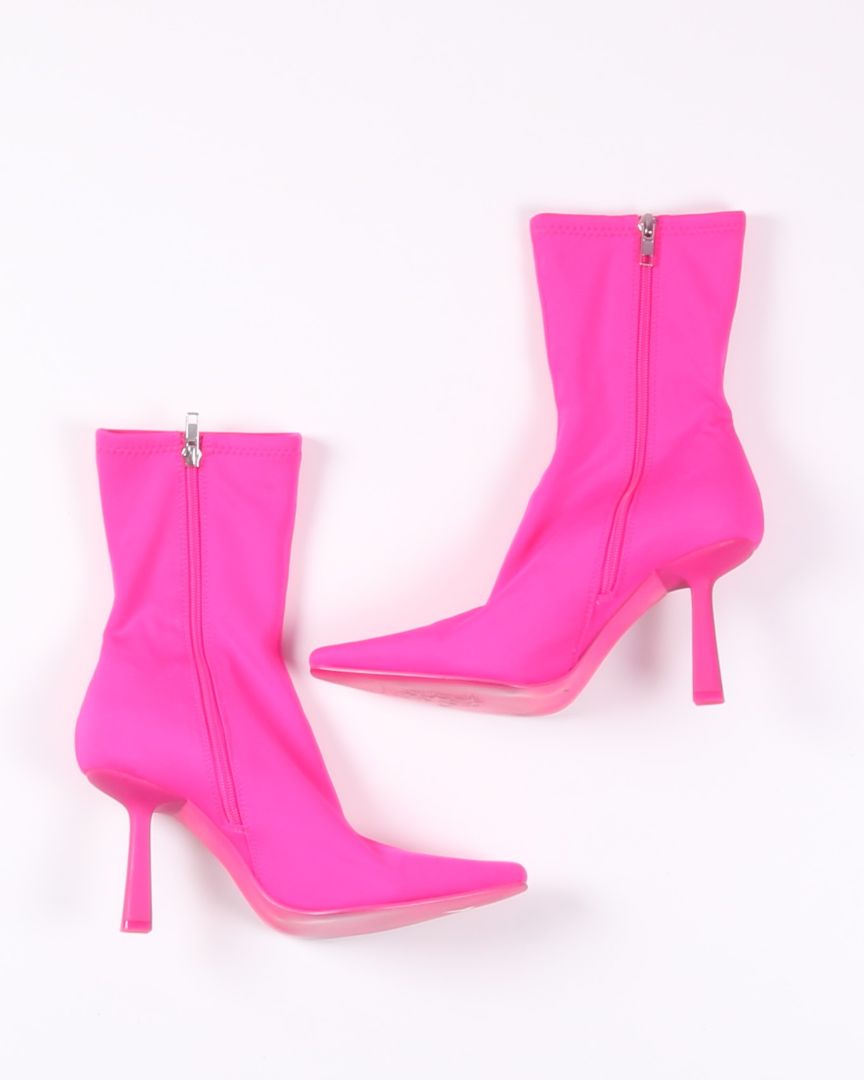 Hot Pink Steve Madden Sock Boots, 8