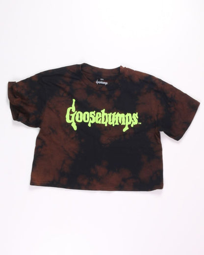 Brown Goosebumps Cropped Graphic Tee, S