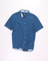 Blue Buttercloth Button Down, L