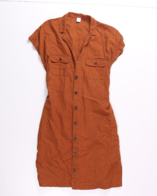 Brown Old Navy Button Down Dress, S