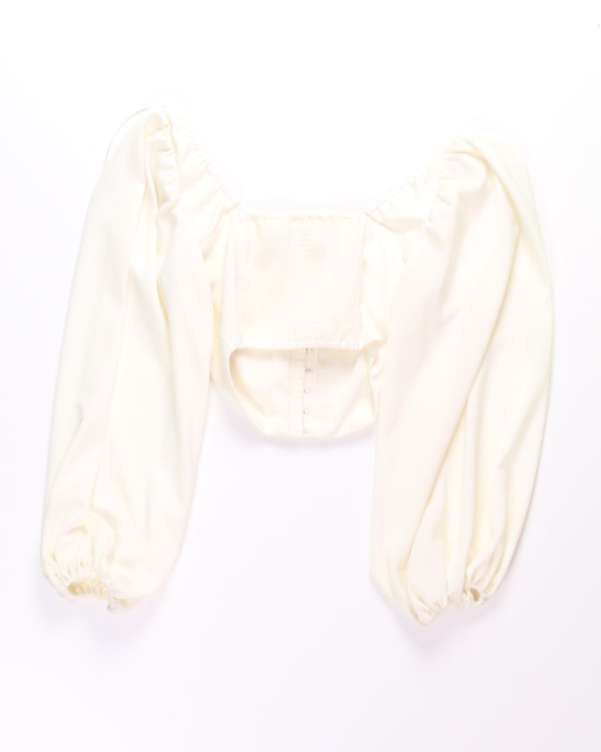 Cream Urban Outfitters Cropped Corset, XS