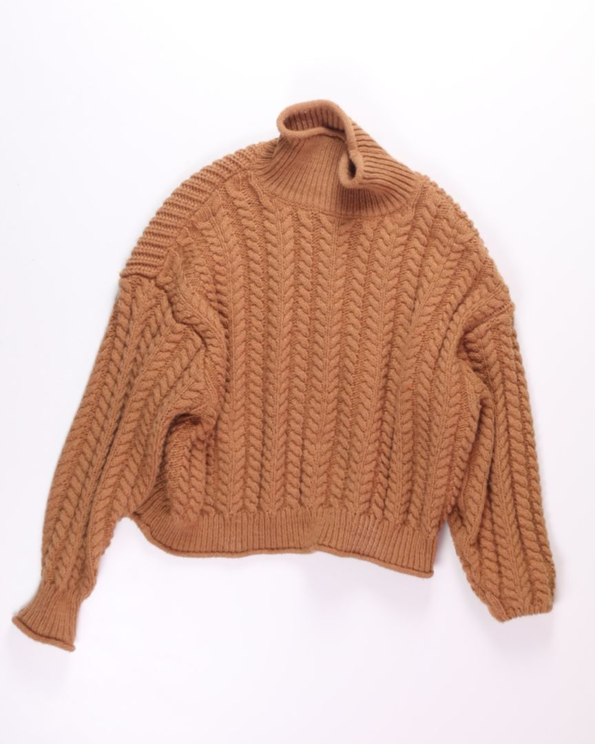 Brown H&M Turtleneck Sweater, L