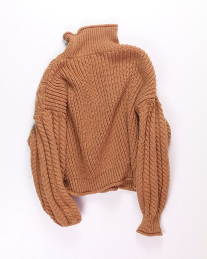 Brown H&M Turtleneck Sweater, L