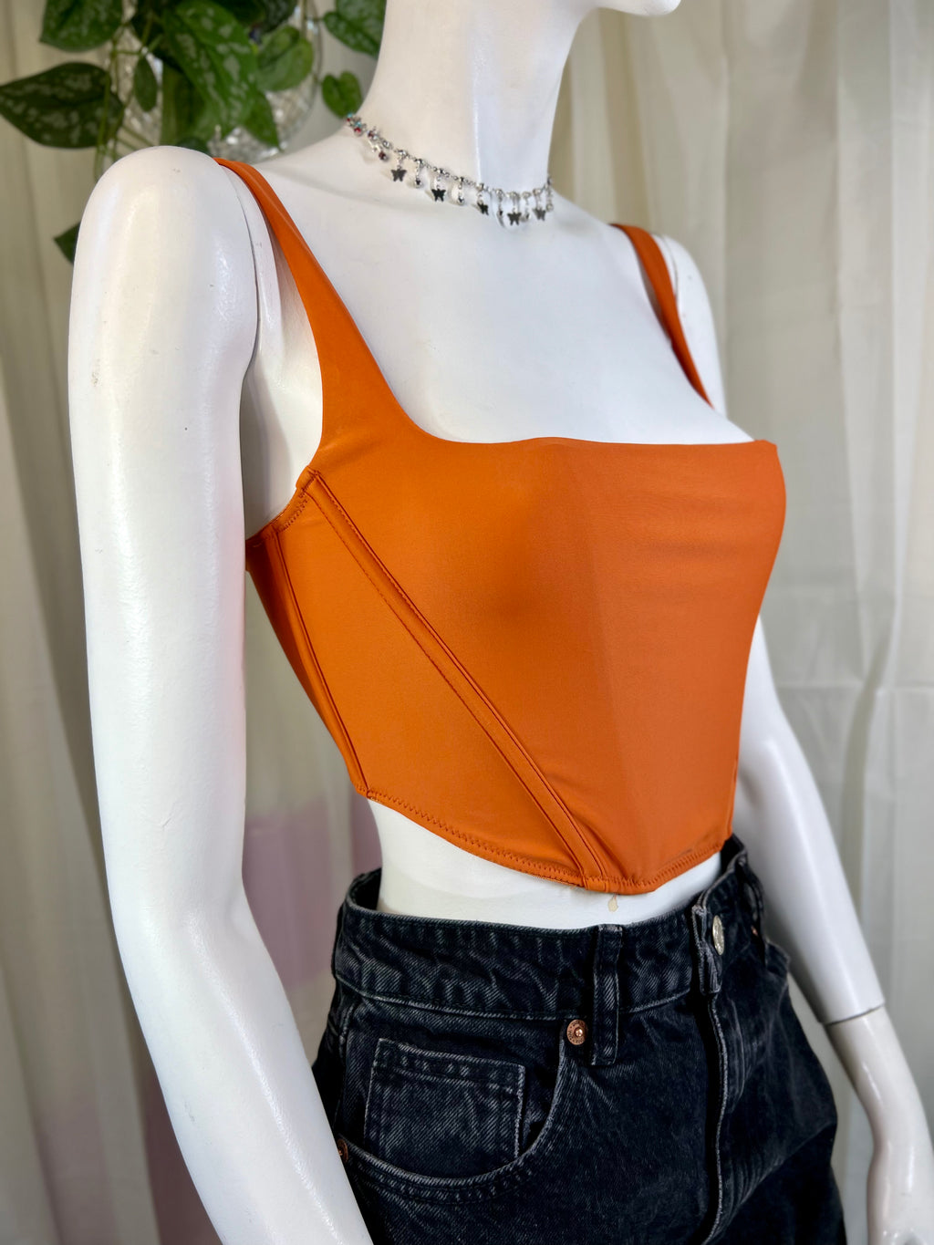 Orange Out From Under Corset, M