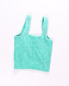 Green Zenana Cropped Tank, L/XL