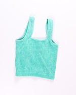 Green Zenana Cropped Tank, L/XL