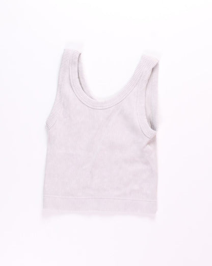 Gray Zenana Cropped Tank, L/XL