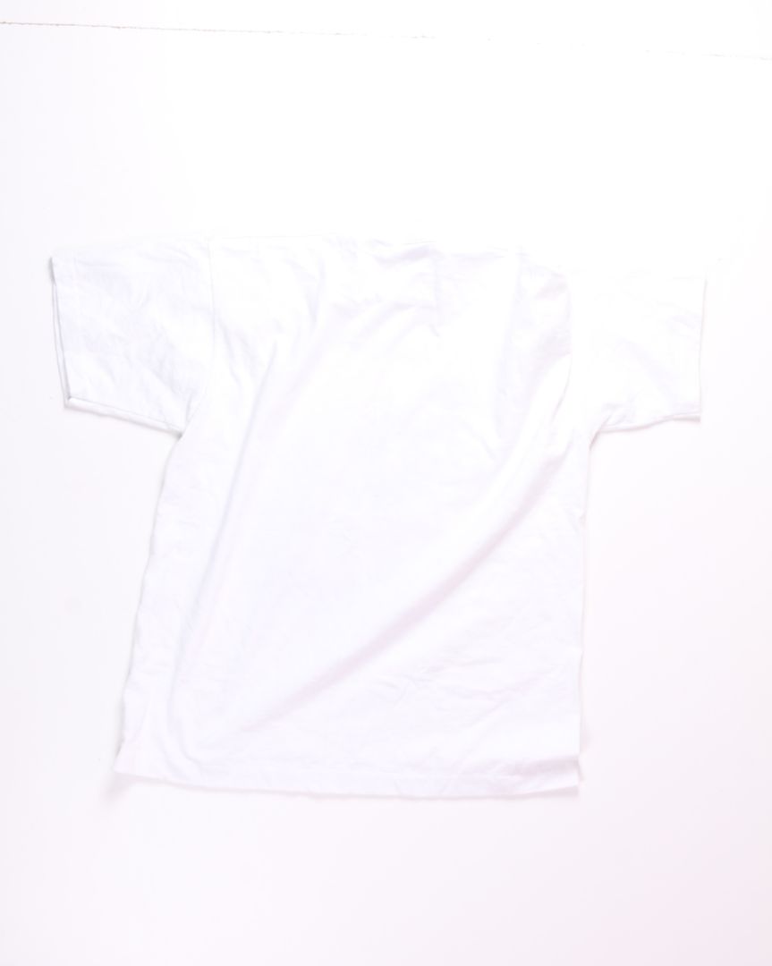 White Fruit of the Loom Vintage Graphic Tee, L