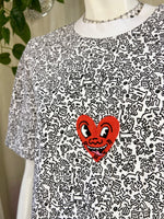 White Keith Haring T-shirt, S