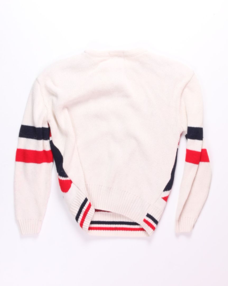 White Danyal Collection Union Jack Sweater, M