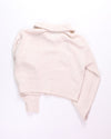 White Pink Rose Cardigan, M