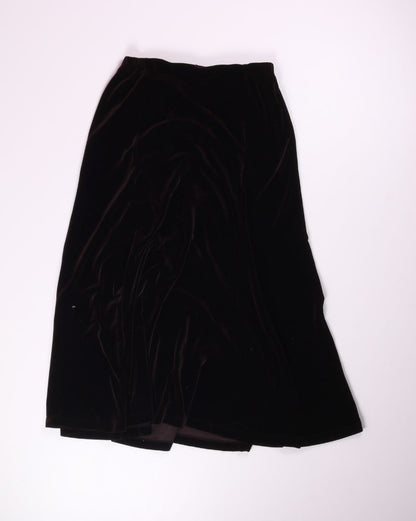 Brown Laura Ashley Velvet Maxi Skirt, S