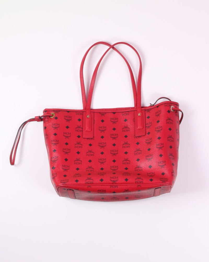 B&W/Red MCM Reversible Purse