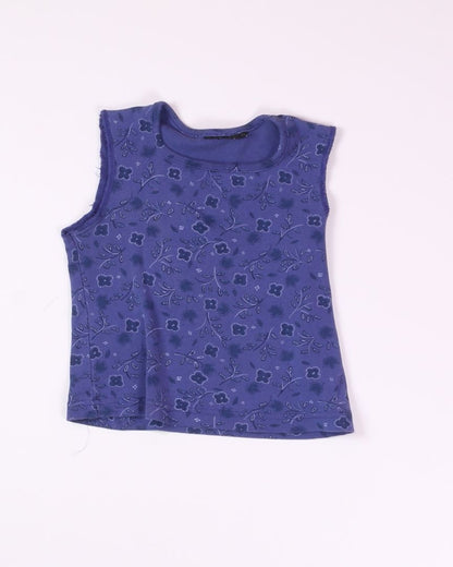 Blue Cropped Tank, XS