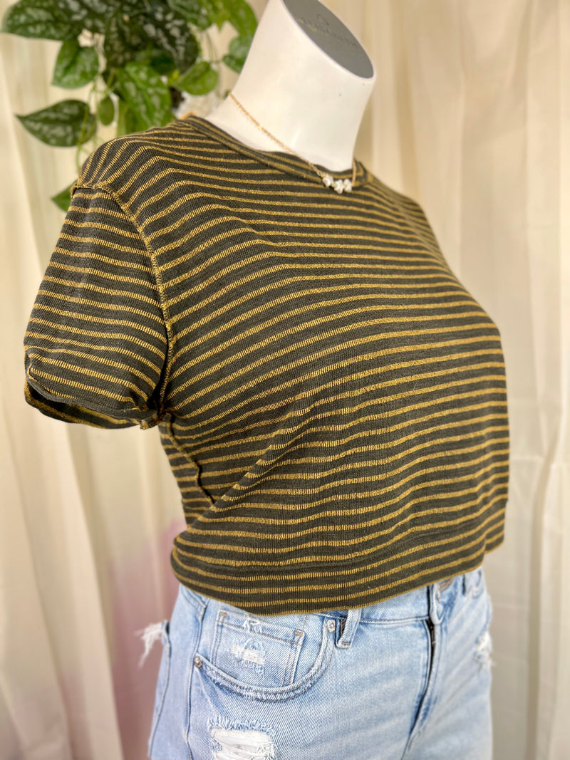Striped We the Free Cropped Tee, L
