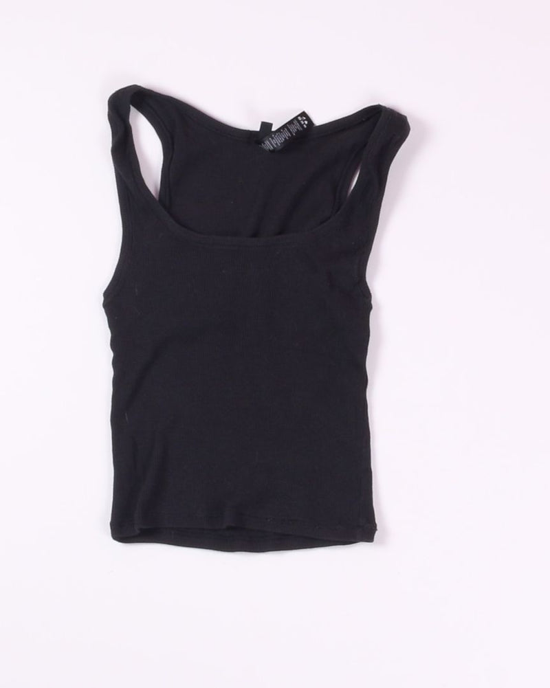 Black Skims Cropped Tank, M