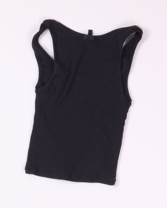 Black Skims Cropped Tank, M