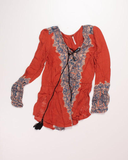 Orange Free People Blouse, S