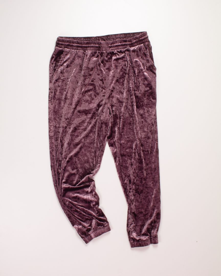 Purple Weavers Velour Pants, 33