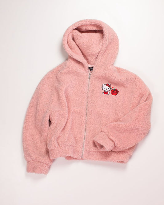 Pink Shein x Hello Kitty Sherpa Zip Up, M