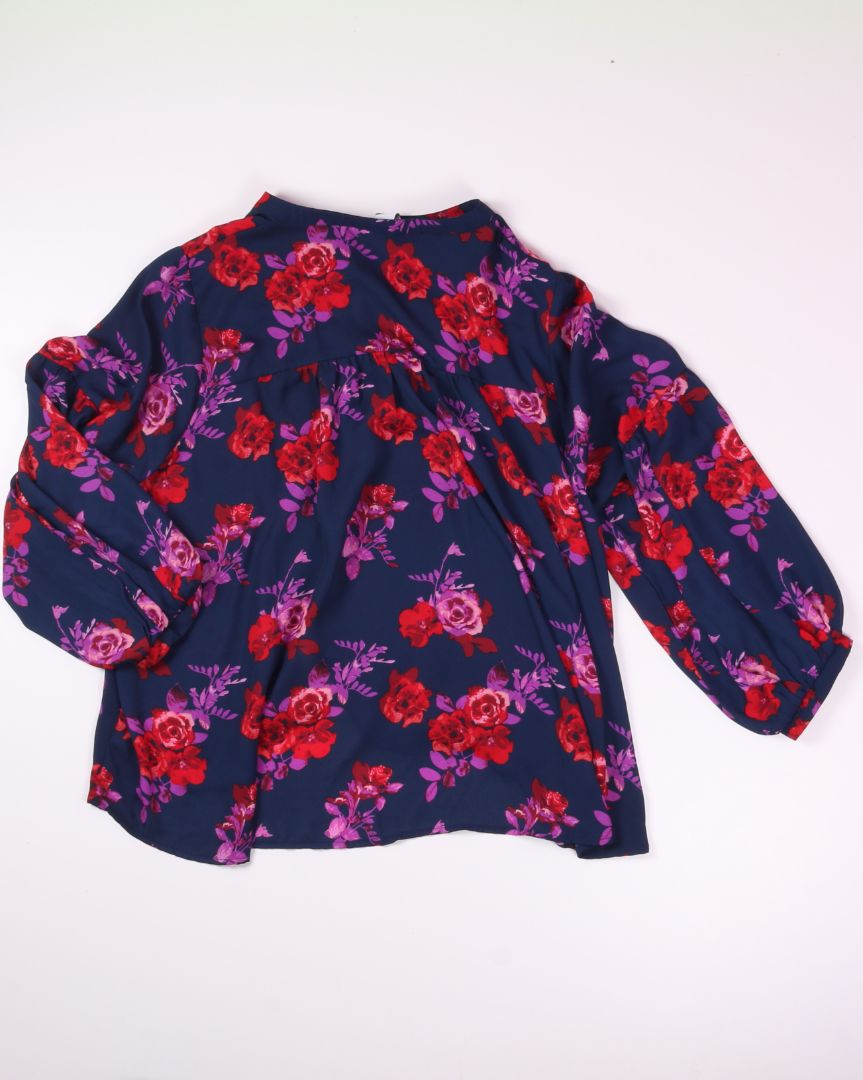 Navy Ophelia Roe Blouse, 2X