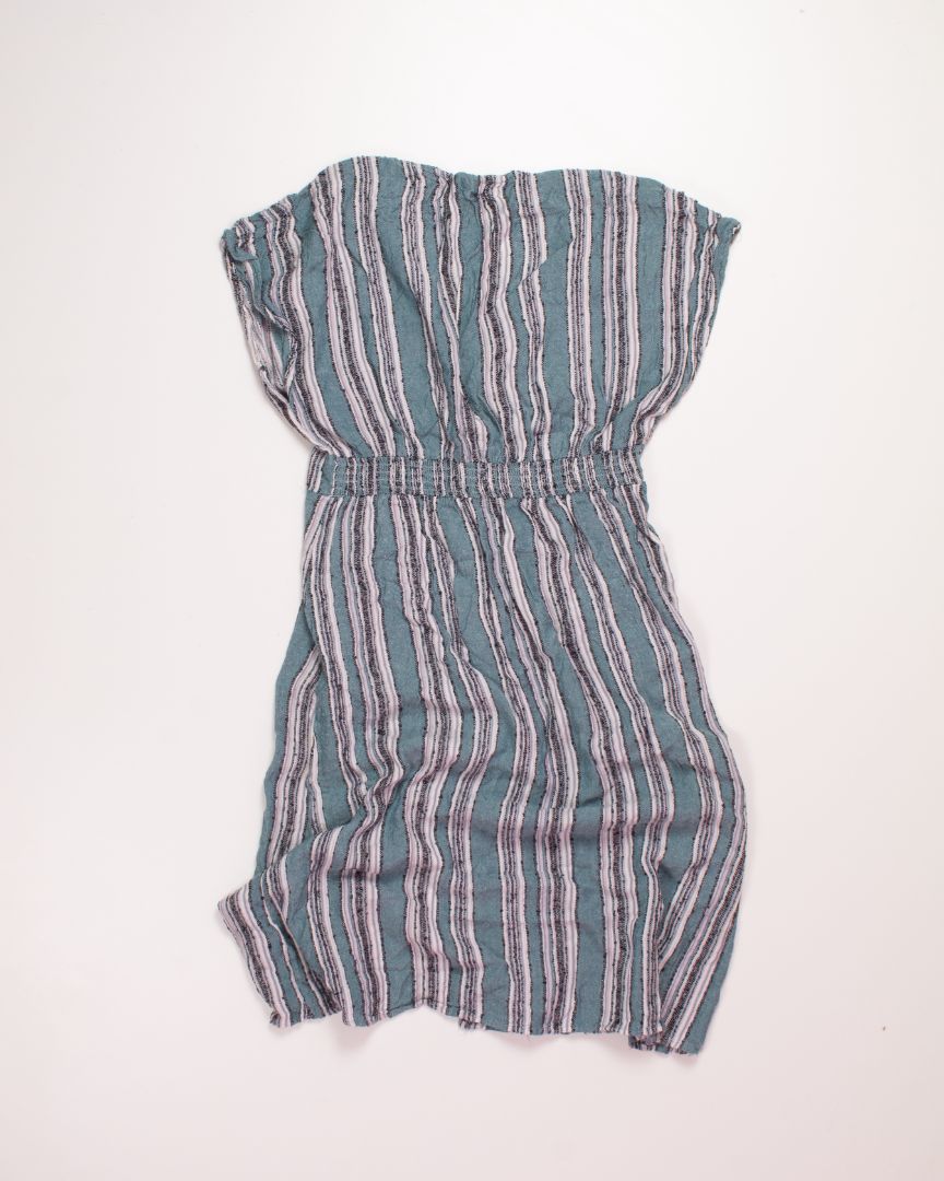 Teal Nostalgia Buttoned Dress, L
