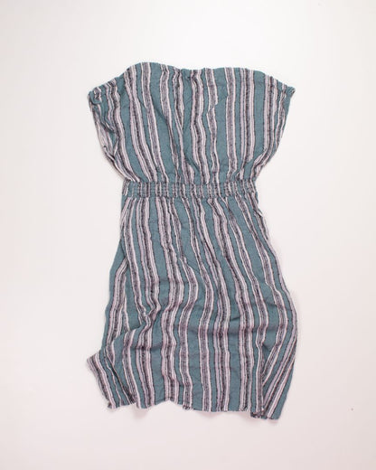 Teal Nostalgia Buttoned Dress, L
