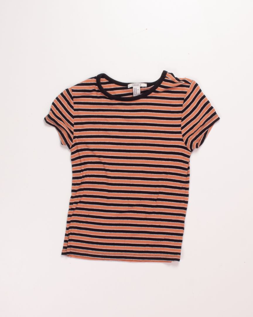 Orange/Black Forever21 Tee Shirt, M