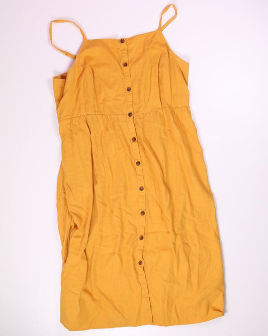 Yellow Old Navy Midi Dress, L